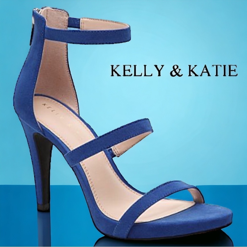 Kelly & Katie- Courtnee - Ankle Strap Heel Sandals royal Blue. SZ 6